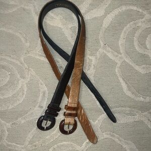 🇮🇹 🌷TAROX ITALY🌷🇮🇹Bundle tan and brown hair leather belt